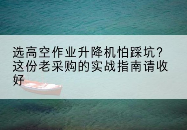 泗洪高空作业升降机厂家推荐-选高空作业升降机怕踩坑？这份老采购的实战指南请收好
